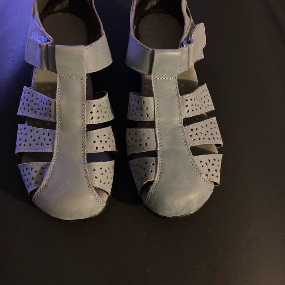 Chic Gray Perforated Sandals